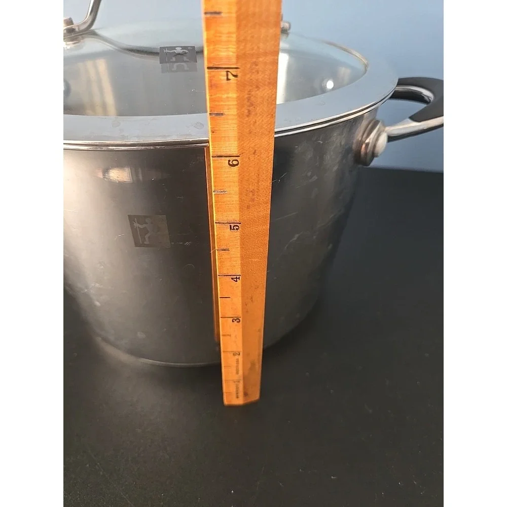 J‎ A Henckels Int'l Classic Clad 18-10 Stainless Steel Stock Pot~ 4L w/ Lid